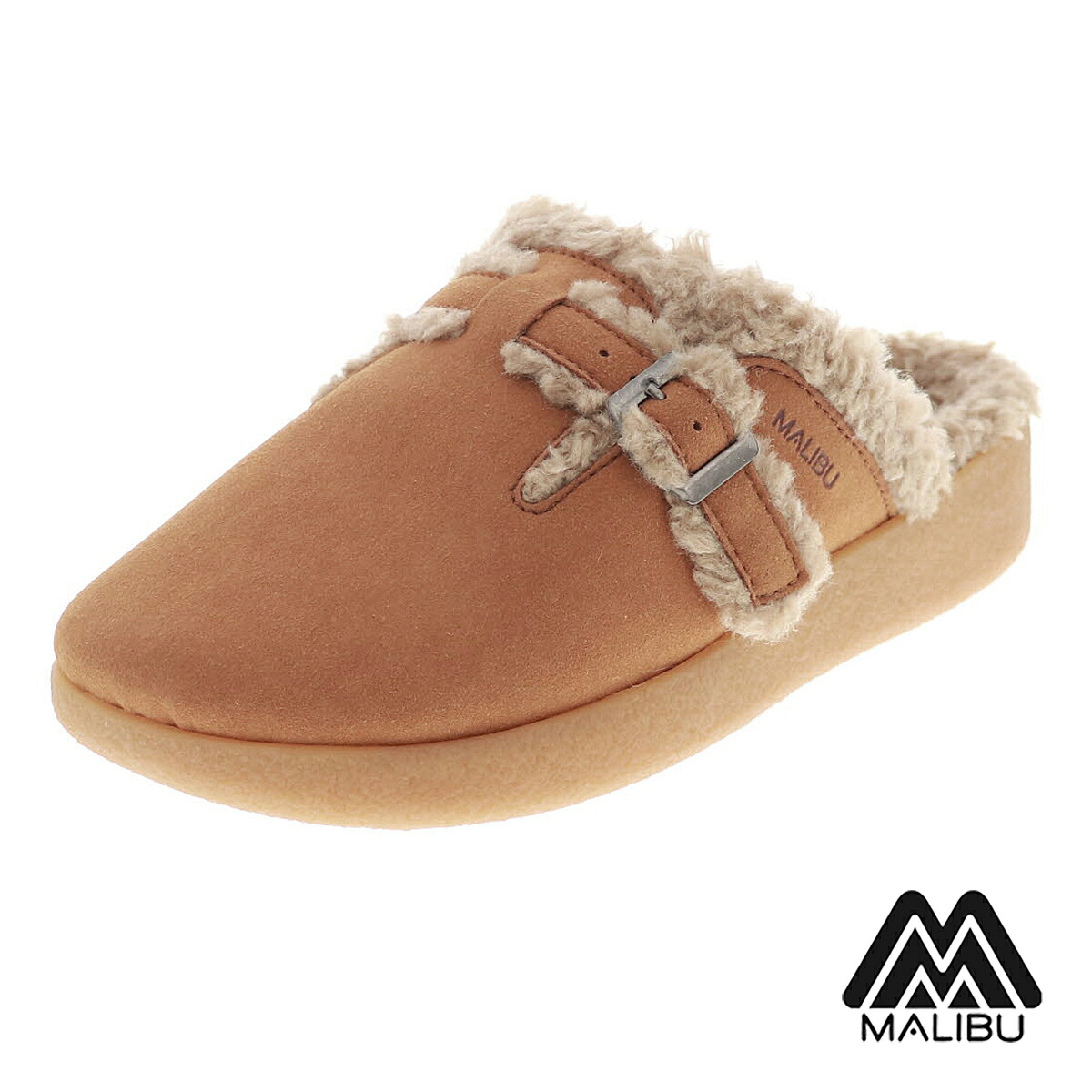 マリブサンダルズ レディースサンダル カジュアル スリッポン 秋冬 あったかボア MALIBU SANDALS FLORES MULE GOLDEN OAK/TAN キャメル MS20-0007