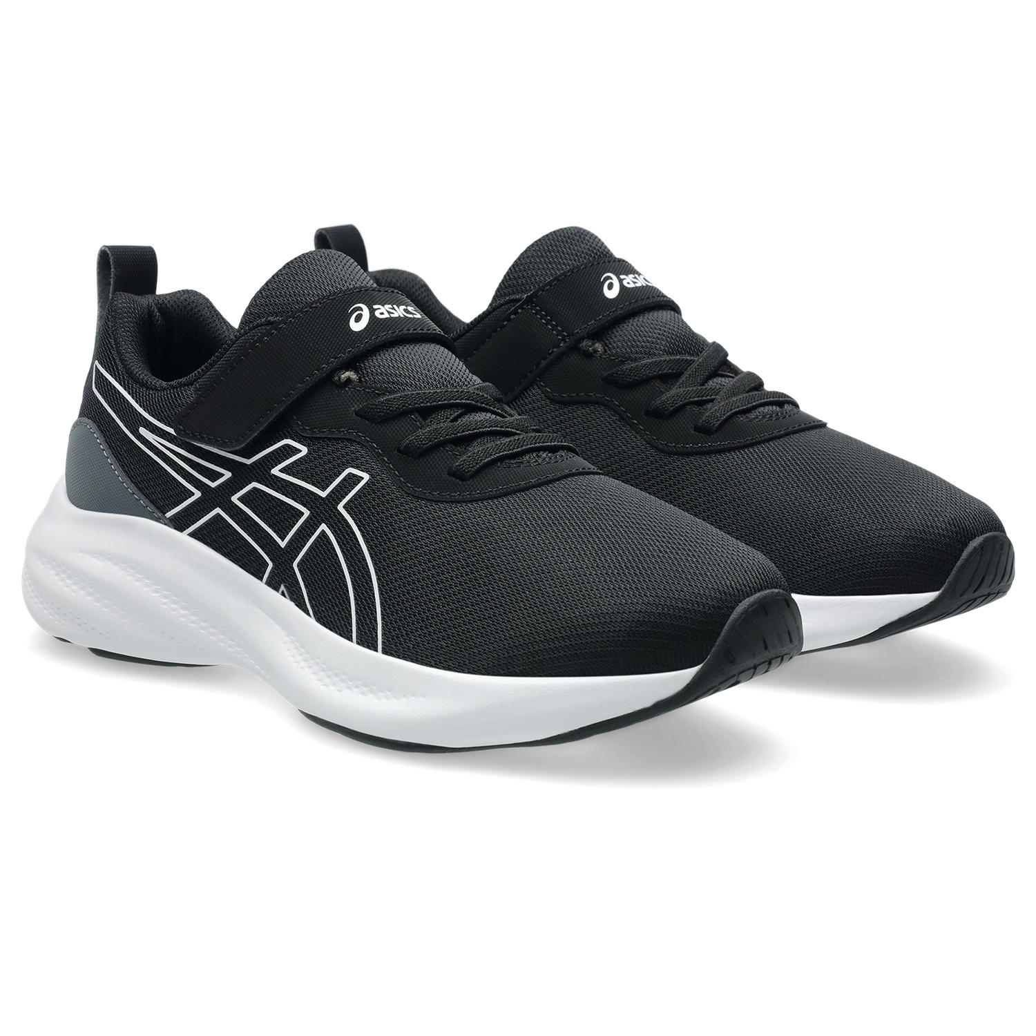 asics アシックス レーザービーム キッズスニーカー ジュニアシューズ 消臭 運動靴 MP-MG 1154A224-001 ブラック×ホワイト 黒