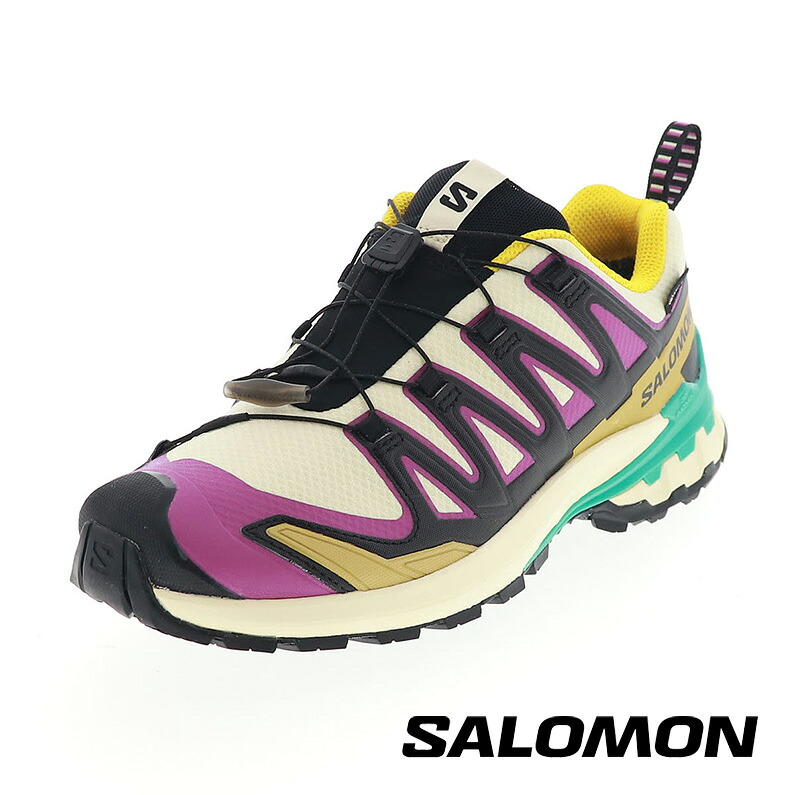 サロモン メンズ スニーカー 男性用 トレイル ランニングシューズ アウトドア SALOMON XA PRO 3D V9 GORE-TEX 防水 トランスペアレントイエロー|靴のシューマート