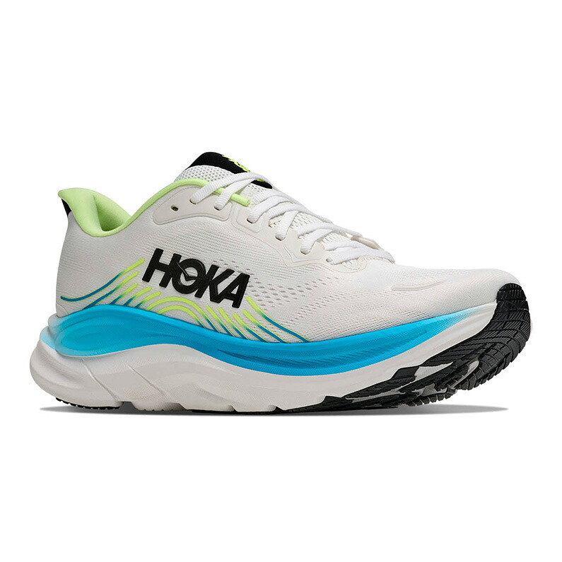 HOKA ホカ CLIFTON11 D クリフトン11 FLCK メンズ ラニングシューズ 1176572 FROST / BLACK ホワイト フロスト ブラック 運動靴 軽量 マラソン ジョギング｜靴のシューマート