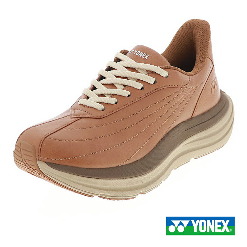 YONEX ヨネックス パワークッション SHW M128 メンズ ウォーキングシューズ 3.5E幅 ジップアップ 抗菌 防臭 ライトブラウン 16,280円