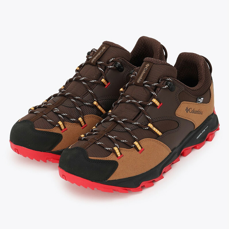 コロンビア Columbia セイバー シックス ロー アウトドライ ワイド YI0238 287 Bark Red Spark バーク レッド スパーク|靴のシューマート