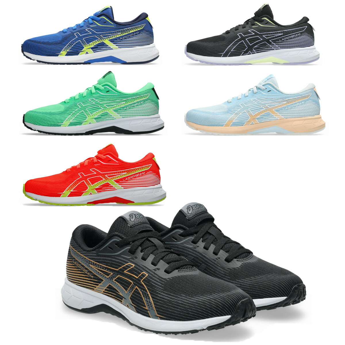 asics アシックス レーザービーム キッズスニーカー ジュニアシューズ 消臭 運動靴 LAZERBEAM RK 1154A222 シューレース 紐