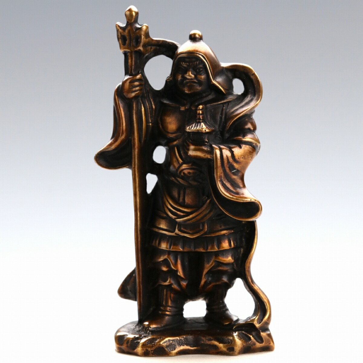 縁起物 開運 白銅製 七福神 【毘沙門天・びしゃもんてん】 高さ約16.3cm 縁起物 開運 白銅製 七福神 【毘沙門天・びしゃもんてん】 高さ