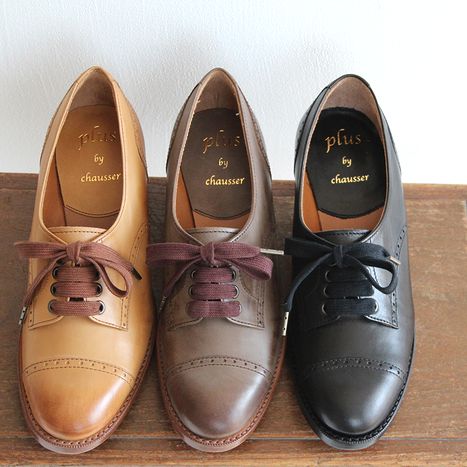 楽天市場】chausser ショセ キャップトゥ レースアップ シューズ
