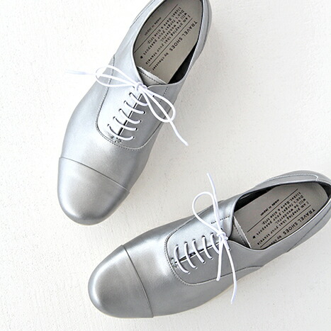 ショセ トラベル シューズ / TRAVEL SHOES by chausser トラベルシューズ バイ ショセ ストレートチップ レースアップシューズ TR-001 シルバー/ホワイト レディース 靴