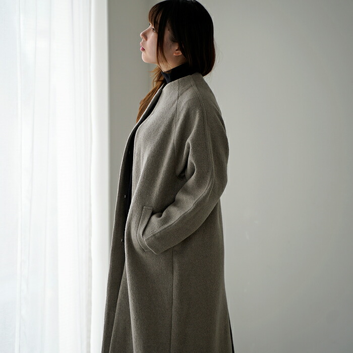 evam eva プレスウール ショートコート（size2/mocha） evam eva - press wool short coat - 44 MOCHA エヴァムエヴァ