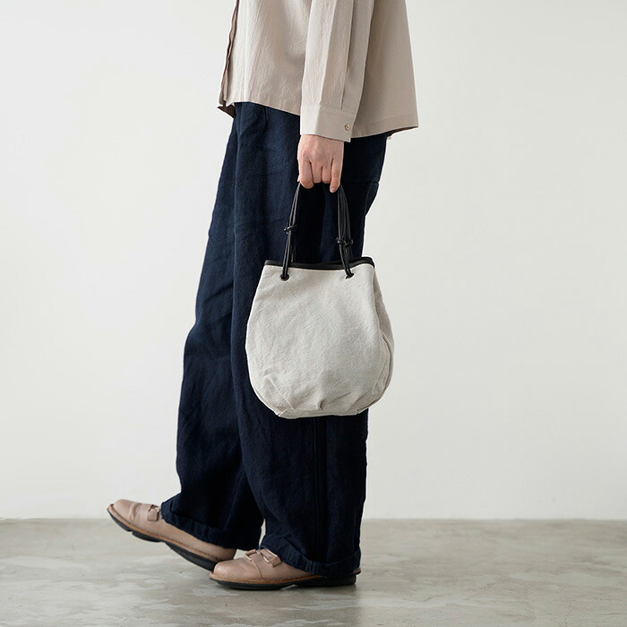 CLASKA kalsac クラスカ カルサック ハンドバッグ Sac de lacet toile サックド ラセ トワル 52110022 レディース リネン バッグ bag