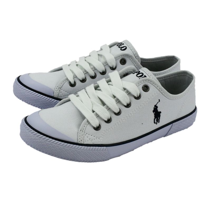 楽天市場 ポロラルフローレン Polo Ralph Lauren スニーカー カーソン Carson ホワイト ネイビー White Navy 22 5 24cm キッズ シューズ愛ランド 楽天市場店