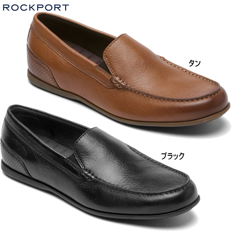 鍵を掛ける界面 メンズ マルコム スリッポン MALCOM SLIP ON 靴 シューズ 心地好い 甲板シューズ 本革 なめし革 黒いこと 黒 赤銅色 赤銅色 貨物輸送無料 ROCKPORT CJ2275 CJ2276