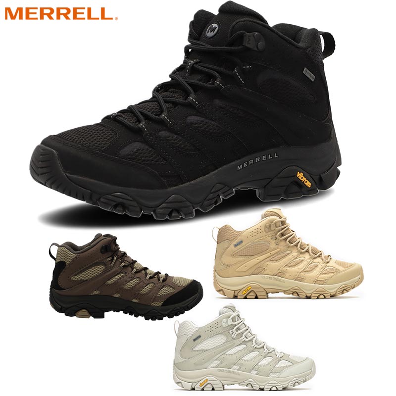 メレル メンズ MOAB 3 SYNTHETIC MID GORE-TEX R スニーカー 靴 シューズ ゴアテックス 防水 ハイカット ハイキング アウトドア ブラック 黒 送料無料 MERRELL J500249 J500255