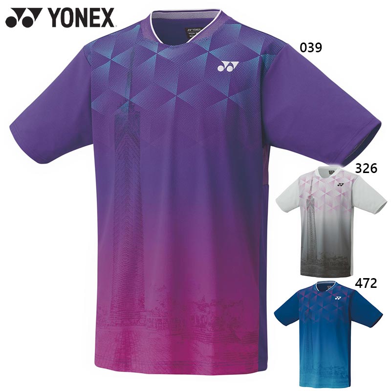 バドミントン　ヨネックス　ユニフォーム　花柄　紺色 YONEX ヨネックス バドミントン ウェア WOMEN ゲームシャツ