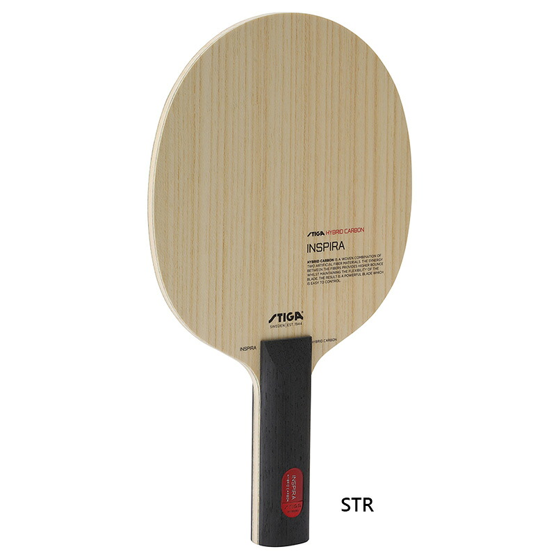 スティガ メンズ レディース INSPIRA HYBRID CARBON インスピーラ ハイブリッド カーボン STR 卓球 ラケット 競技 シェークハンド ストレート ブラック 黒 送料無料 STIGA 1602110137