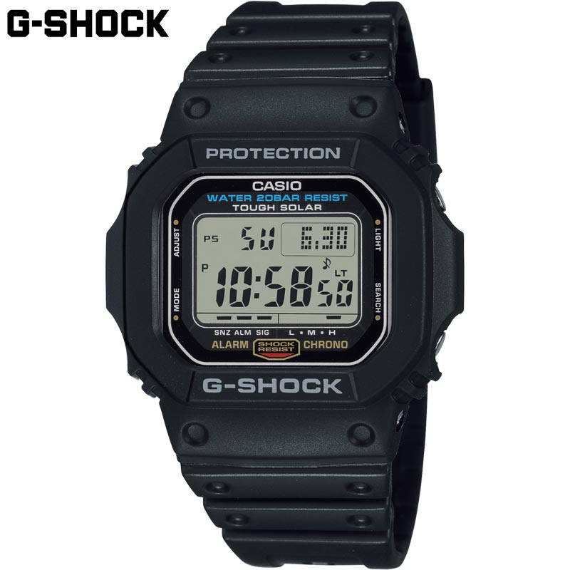 国内正規品 カシオ メンズ G-SHOCK Gショック 時計 ウォッチ 腕時計 衝撃に強い 20気圧防水 ソーラー 暗所で見やすい 送料無料 CASIO G-5600UE