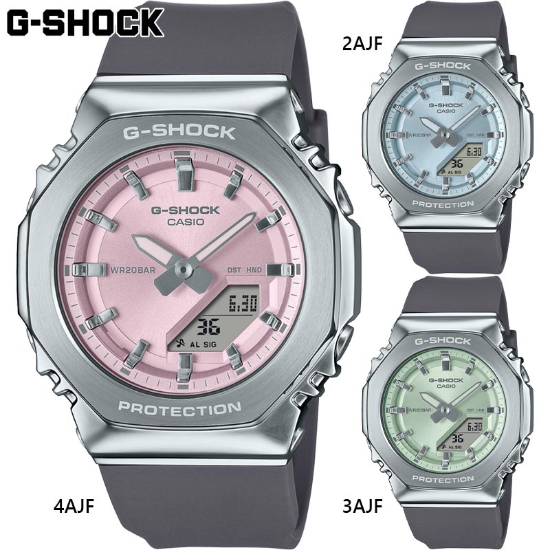 国内正規品 カシオ レディース G-SHOCK Gショック 時計 ウォッチ 腕時計 衝撃に強い 20気圧防水 暗所で見やすい メタル 八角形 送料無料 CASIO GM-S2110