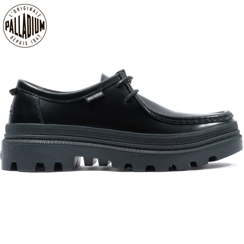 パラディウム メンズ レディース パラトルーパー 置き目毛革 PALLATROOPER LOAFER 靴 シューズ 心地よい 格好のいい 本革 なめし革 モカシン 黒いこと 黒 貨物輸送無料 PALLADIUM 74369