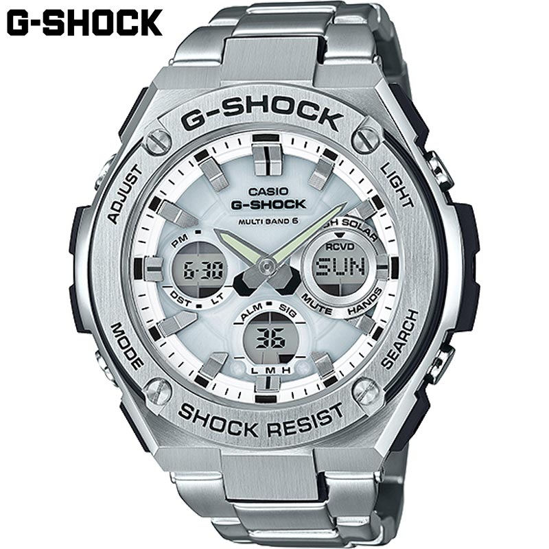 国内正規品 カシオ メンズ G-SHOCK Gショック 時計 ウォッチ 腕時計 ソーラー 20気圧防水 衝撃に強い メタルバンド アナデジ 送料無料 CASIO GST-W110D