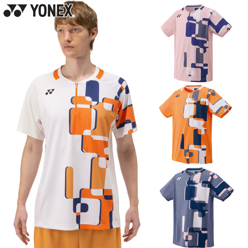ヨネックス メンズ メンズゲームシャツ バドミントン ウェア 競技 テニス 半袖 トップス 吸汗速乾 UVカット 制電 ストレッチ グレー ピンク オレンジ 灰色 送料無料 YONEX 10641 楽天市場】ヨネックス メンズ ゲームシャツ テニス バドミントンウェア