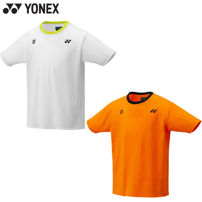 ヨネックス ジュニア キッズ VAジュニアTシャツ バドミントン ウェア 競技 テニス ソフトテニス ランニング 半袖 ビクターアクセルセンコレクション ホワイト 白 オレンジ 送料無料 YONEX 16825J