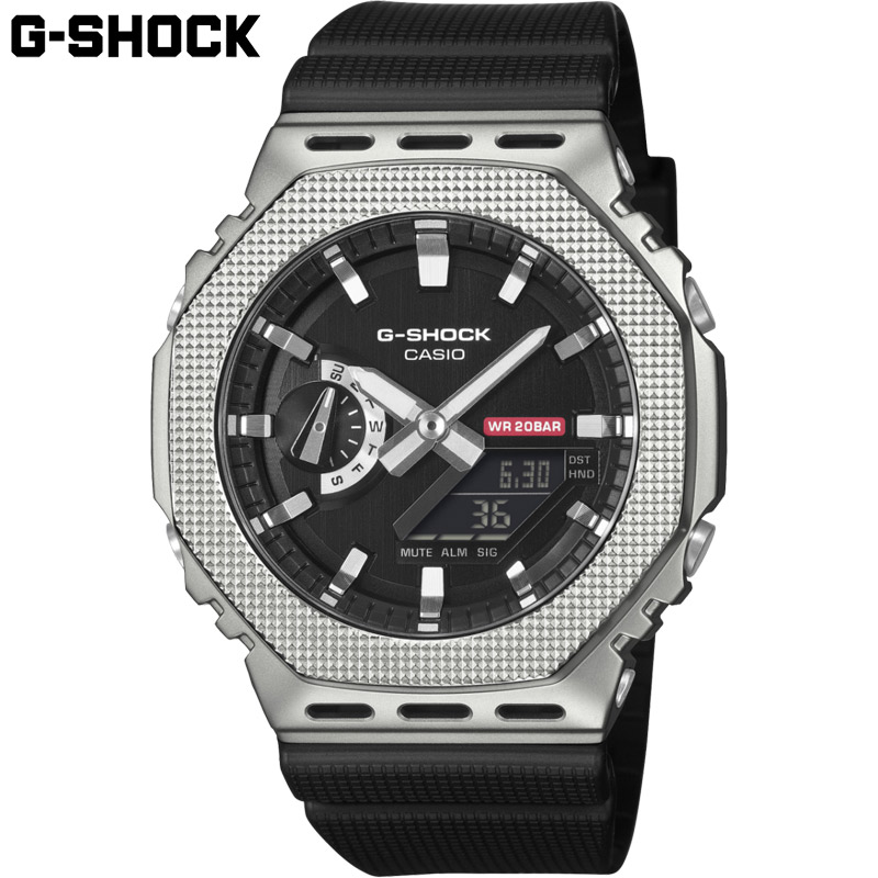 国内正規品 カシオ メンズ G-SHOCK Gショック 腕時計 ウォッチ アナデジ シンプル メタル 耐衝撃構造 20気圧防水 シンプル 送料無料 CASIO GM-2100M｜シューズ愛ランド　店