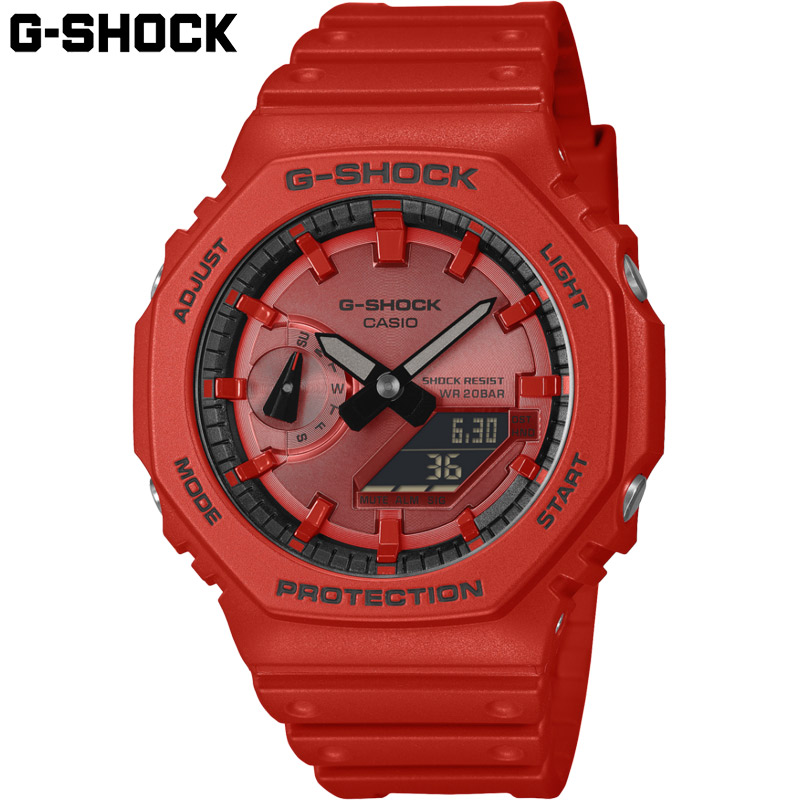 国内正規品 カシオ メンズ G-SHOCK Gショック 時計 ウォッチ アナデジ 耐衝撃 20気圧防水 赤 レッド カジュアル ストリート 送料無料 CASIO GA-2100RRB