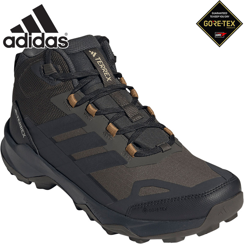 アディダス メンズ TERREX SKYCHASER AX5 MID GTX スニーカー 靴 シューズ GORE-TEX ゴアテックス雨合羽 透湿 山歩き トレイル アウトドア カーキ 貨物輸送無料 adidas JR3980