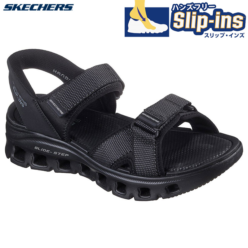 スケッチャーズ メンズ GLIDE-STEP PRO SANDAL-SALVOE サンダル 靴 シューズ スポサン スポーツサンダル グライドステップ ハンズフリー スリップインズ ブラック 黒 送料無料 SKECHERS 232980