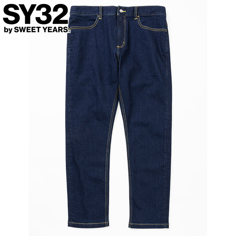 SY32 メンズ TAPERED DENIM PANTS アパレル カジュアル ボトムス テーパードデニム ブルー 青 送料無料 SYthirty-two 32-26SN1-25｜シューズ愛ランド　店