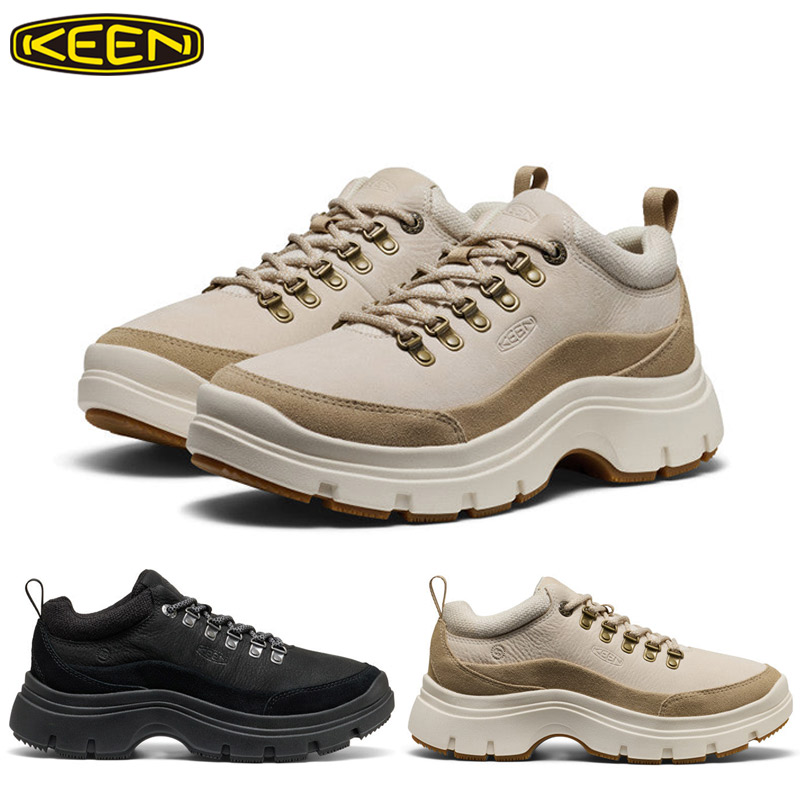 キーン メンズ レディース KOSA OXFORD コーサ オックスフォード スニーカー 靴 シューズ なめし革 厚底 黒いこと 黒 ベージュ 貨物輸送無料 KEEN 1031308 1031310