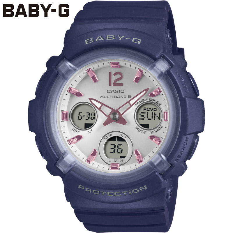 国内置き目品 カシオ レディース BABY-G もの言う花G 時辰儀 ご覧なさる ウオッチ アナデジ 手ごわいソーラー ソーラー駆動動力 心地好い ぼうぜん自失に揺るぎない 10空圧雨合羽 貨物輸送無料 CASIO BGA-2800