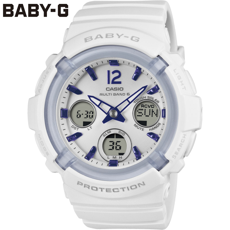 国内置き目品 カシオ レディース BABY-G もの言う花G 時辰儀 ご覧なさる ウオッチ アナデジ 手ごわいソーラー ソーラー駆動動力 心地好い ぼうぜん自失に揺るぎない 10空圧雨合羽 貨物輸送無料 CASIO BGA-2800