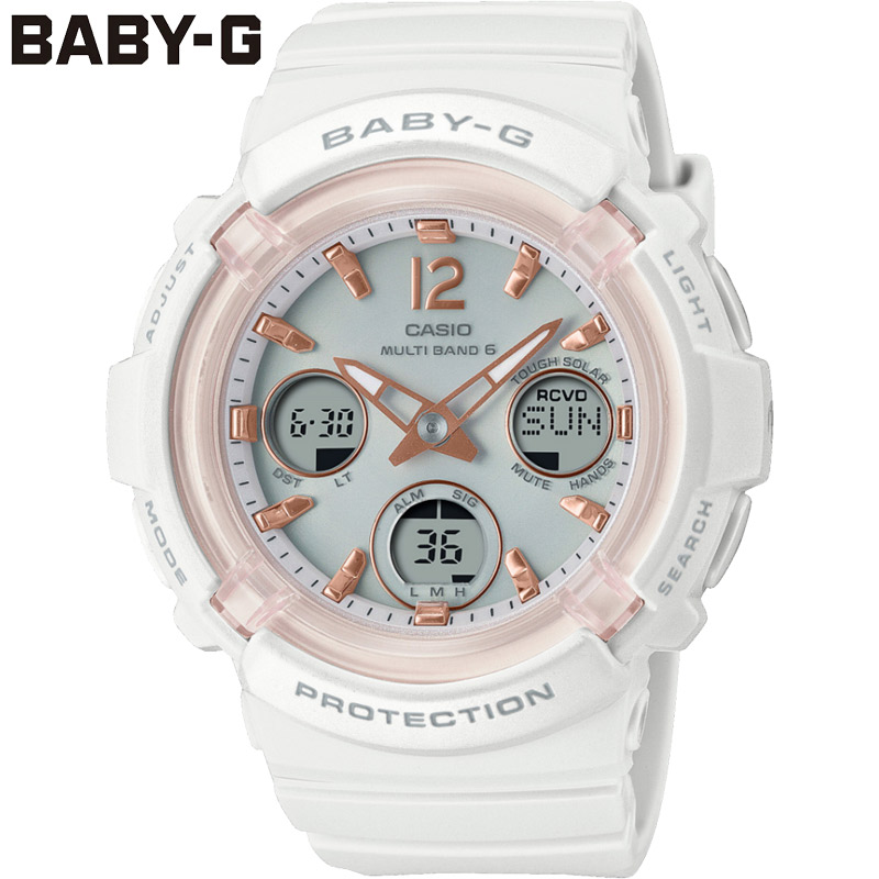 国内置き目品 カシオ レディース BABY-G もの言う花G 時辰儀 ご覧なさる ウオッチ アナデジ 手ごわいソーラー ソーラー駆動動力 心地好い ぼうぜん自失に揺るぎない 10空圧雨合羽 貨物輸送無料 CASIO BGA-2800
