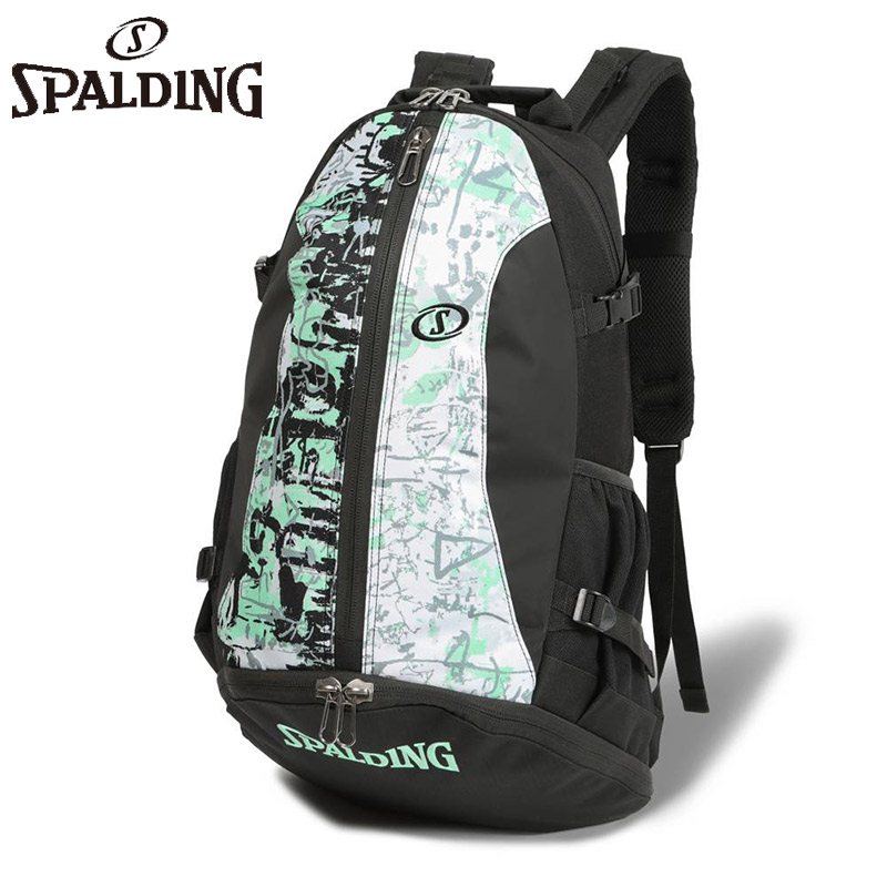 32L スポルディング スポーツ メンズ レディース ケイジャー グラフィティ バスケットボール 競技 バッグ 鞄 リュック 収納 試合 大会 練習 グリーン 緑 送料無料 spalding 40-007GMW｜シューズ愛ランド　店