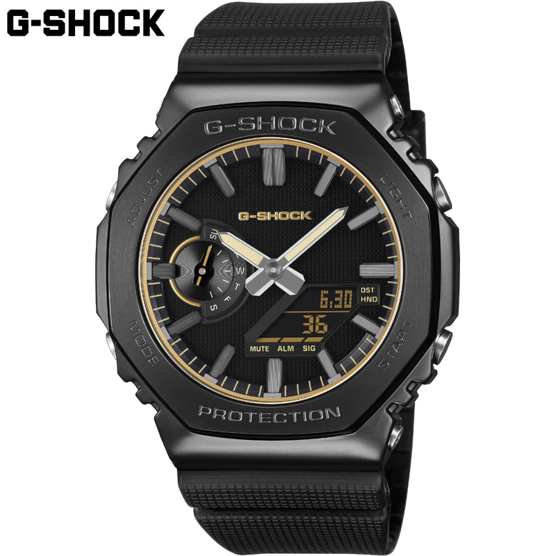 国内正規 カシオ メンズ G-SHOCK Gショック LUXE BLACK 時計 ウォッチ アナデジ 衝撃に強い 20気圧防水 メタル 送料無料 CASIO GM-2100LXB｜シューズ愛ランド　店 18,691円