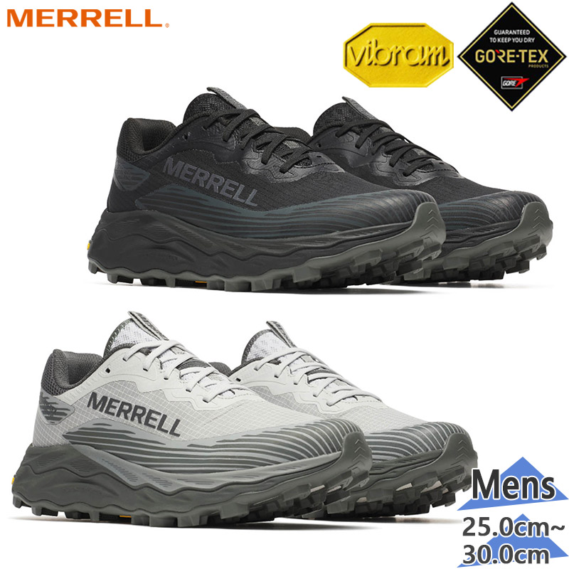 メレル メンズ AGILITY PEAK 6 GORE-TEX&reg; スニーカー 靴 シューズ トレイルランニングシューズ ゴアテックス 全天候対応 ヴィブラム Vibram 登山 ブラック 黒 送料無料 MERRELL M00003272｜シューズ愛ランド　店