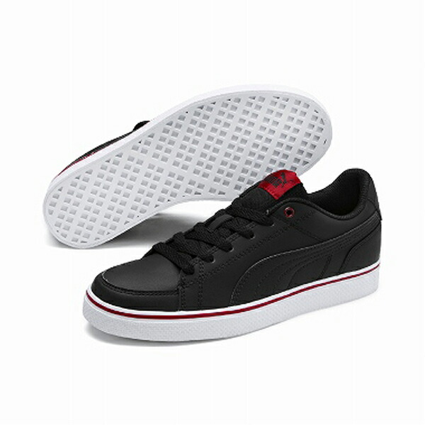 楽天市場 プーマ Puma スニーカー ジュニア Pmj コートポイント 通学 仕事履き Vulc V2 Bg 17 プーマ ブラック ルバーブ 22 5 25 0cm レディース レディス 靴 シューズ ローカット シンプル シューズ愛ランド 楽天市場店