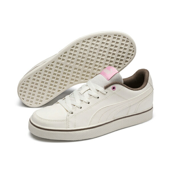 楽天市場 プーマ Puma スニーカー ジュニア Pmj コートポイント 通学 仕事履き Vulc V2 Bg 16 ウィスパー ホワイト フォッシル 22 5 25 0cm レディース レディス 靴 シューズ シューズ愛ランド 楽天市場店