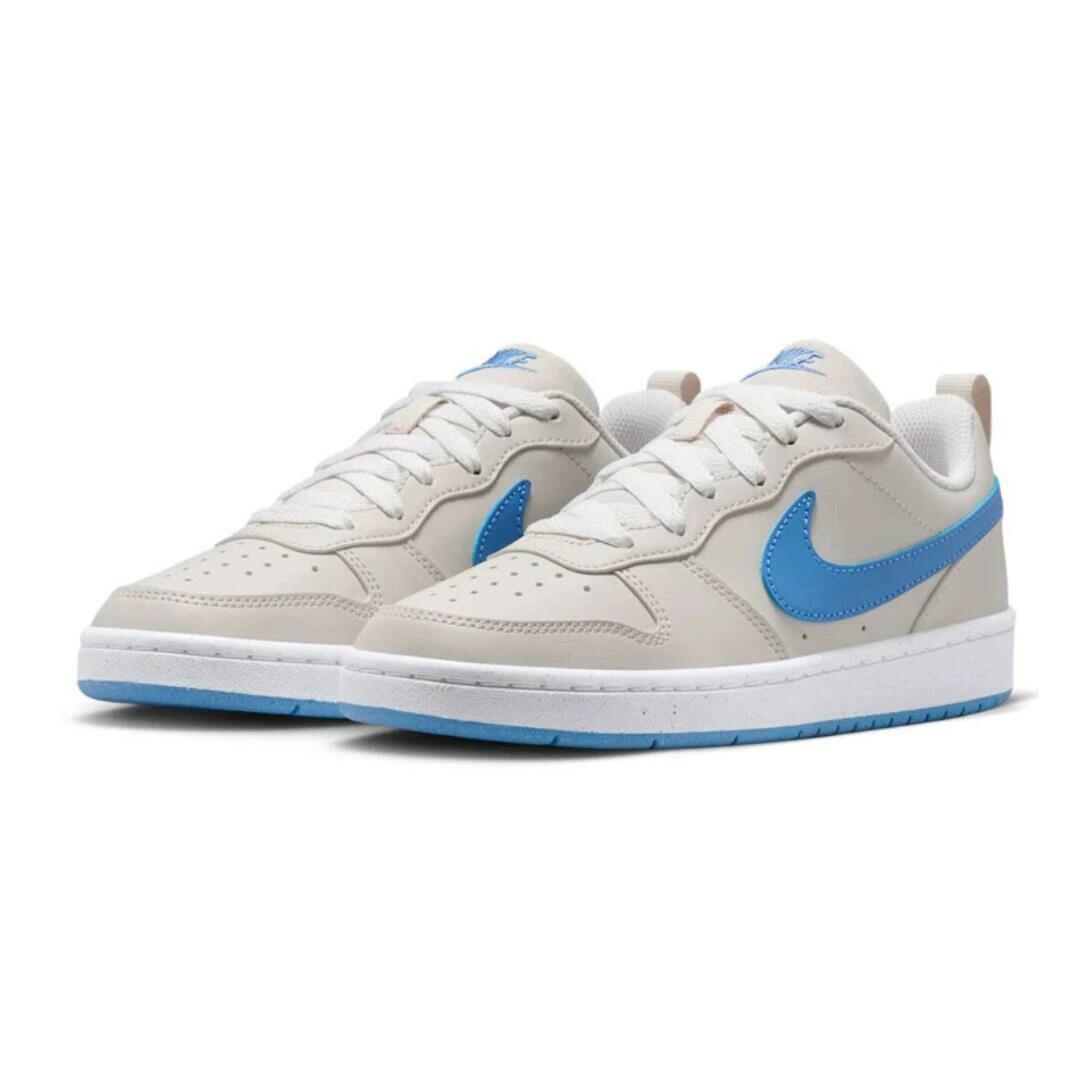 NIKE COURT BOROUGH LOW RECRAFT(GS) DV5456-120 ナイキ コート ボロー LOW リクラフト(GS) LT OREWOOD BRN/BLUE BEYOND ライトオールウッドブラウン/ホワイト/ブルービヨンド