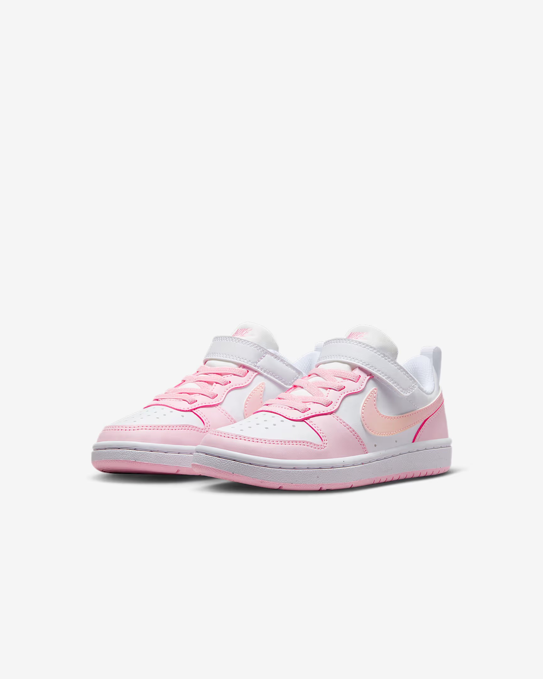 NIKE COURT BOROUGH LOW RECRAFT(PS) DV5457-105 ナイキ コート ボロー LOW リクラフト(PS) WHITE/PINK FOAM ホワイト/ピンクフォーム