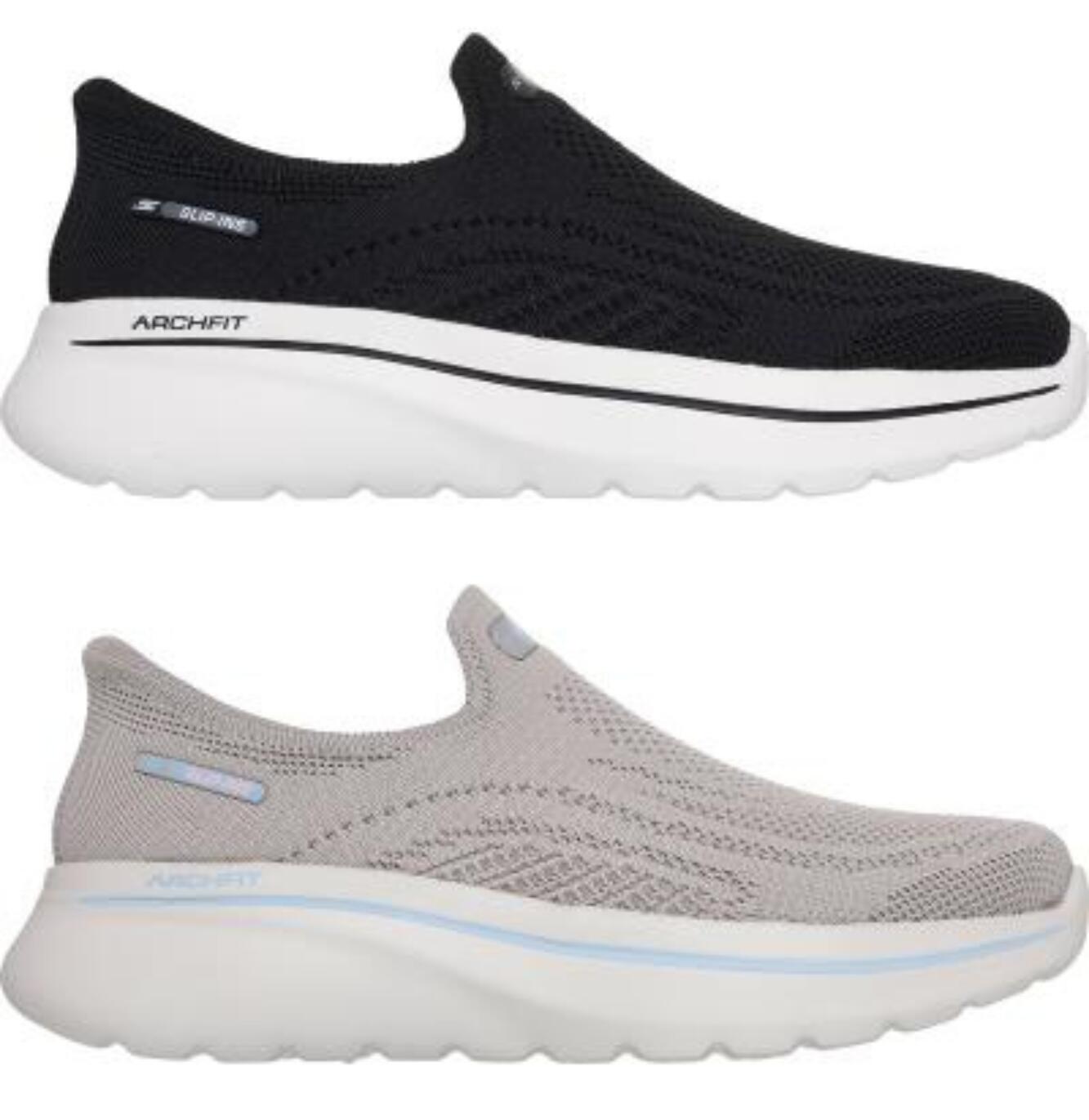 Skechers Slip-ins GO WALK ARCH FIT N-JOY-ARIANNE 125843 Relaxed Fit・・ スケッチャーズ スリップインズ ゴーウォーク アーチ形相応う N楽しいこと - アリアンヌ リラックスドフィット 幅ひろい 3E好いかげんに BLK 黒いこと TPE トープ 22.5糎~25.0糎