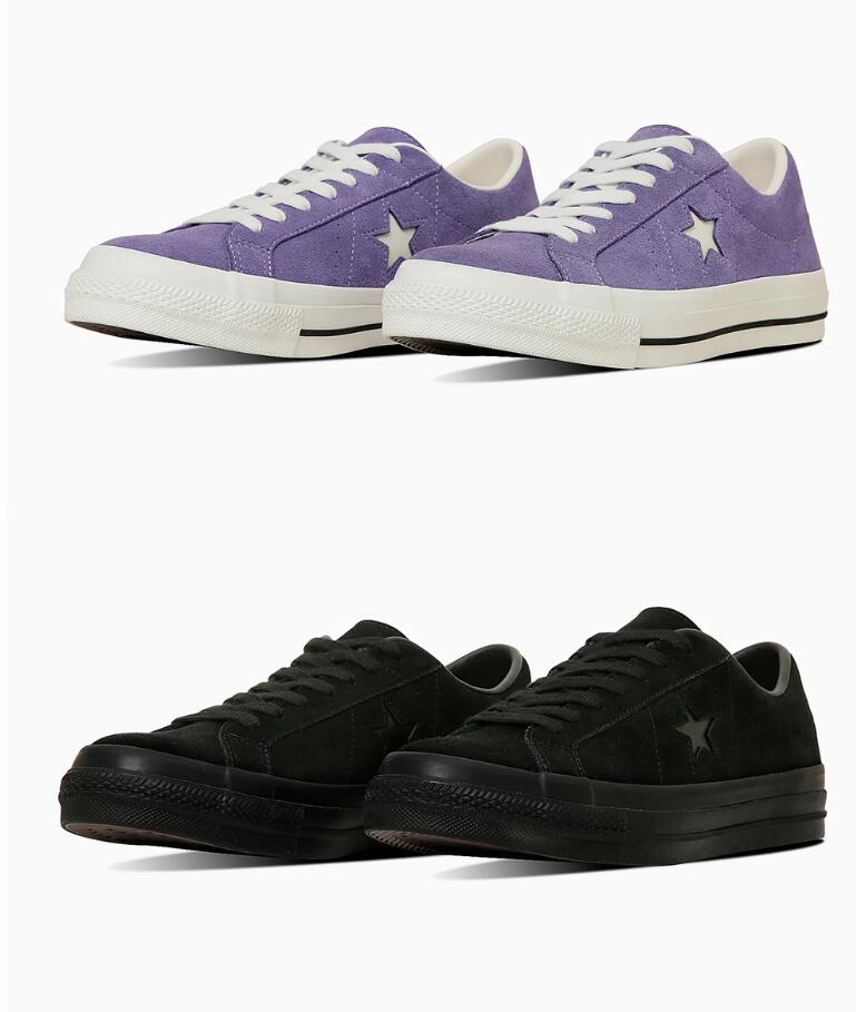 converse ONE STAR SUEDE コンバース 壱はやりっ児 スエードクロス 33702080 PURPLE パープル 33702081 BLKMONO 黒いこと白黒