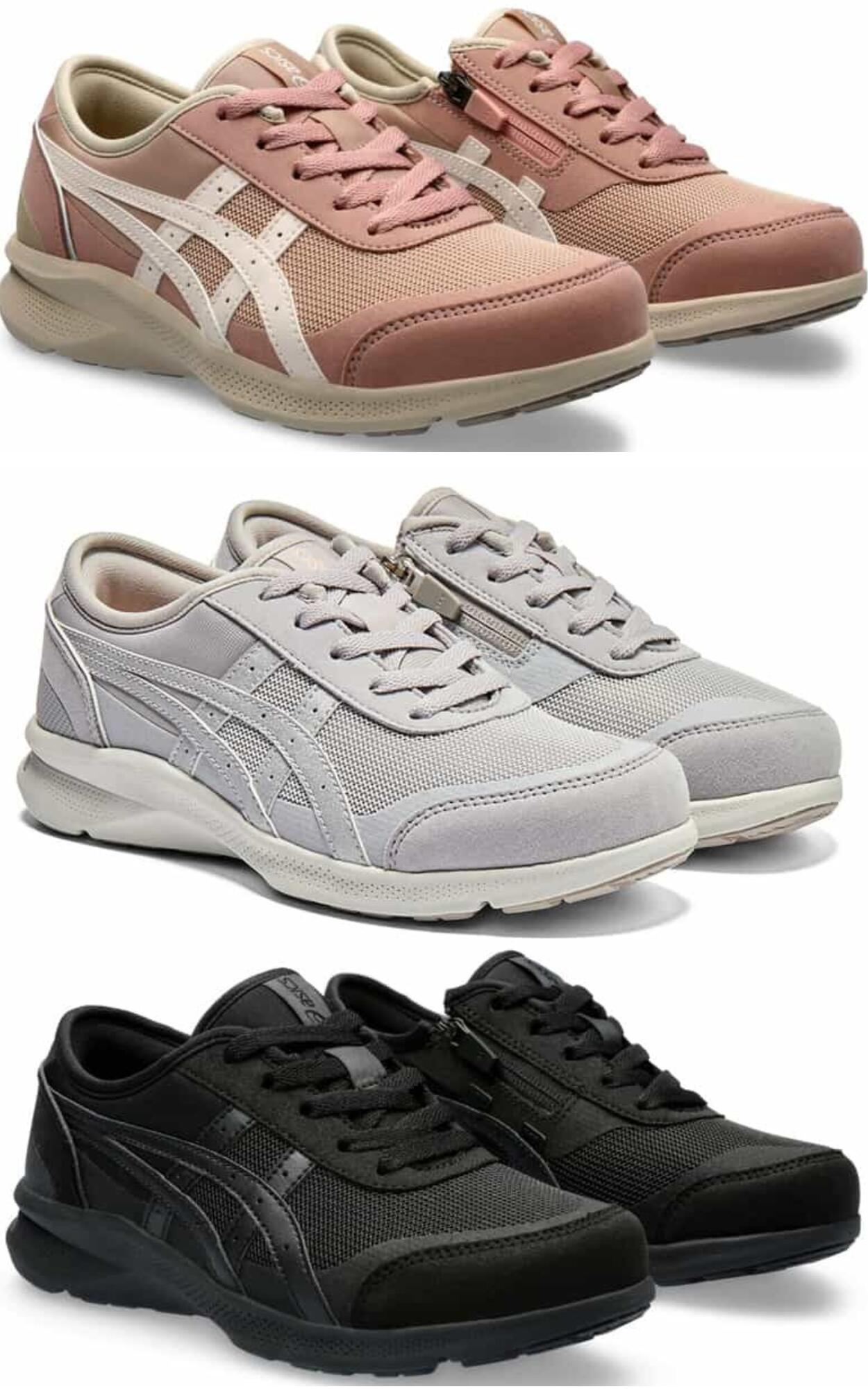 asics HADASHIWALKER W066 アシックス はだしウォーカー 1292A066 WIDE 3E相当　WOMENS レディス 女性用　001 BLACK/BLACK 020 LT.GRAY/SILVER 200 PINK BEIGE/OFF WHITE