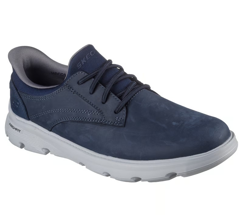 SKECHERS Slip-ins ARCH FIT GARZA-LANGSTON 205511 スケッチャーズ スリップインズ リラックスドフィット：アーチフィット ガルザ - ラングストン スケッチャーズ ノータイフィット NVY ネイビー MENS メンズ