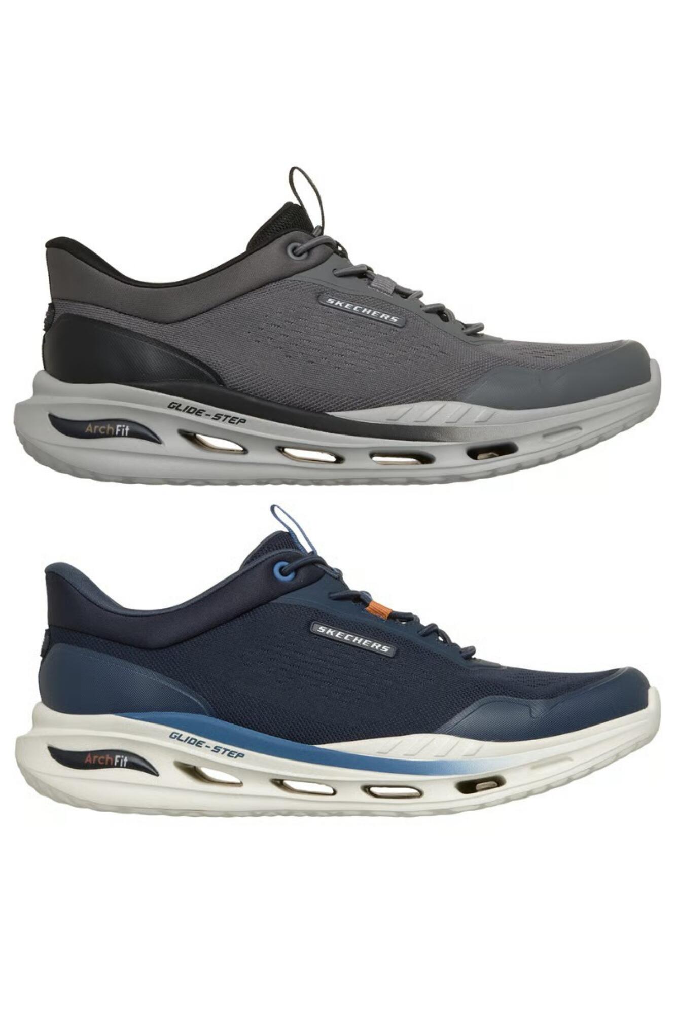 SKECHERS Slip-ins ARCH FIT ORVAN-HUNTER 211319 スケッチャーズ スリップインズ：アーチ形相応う オーヴァン - 山立ち mens メンズ NVY 米国海軍 CHAR 濃灰色 MENS メンズ 男