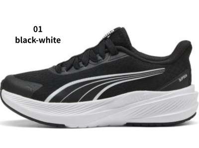 PUMA DASHER LITE EASE IN PS 313326　01 プーマ ダッシャー ライト イーズ イン ゴムひも スリッポンタイプ 17.0cm～21.0cm　01 puma black-puma white ブラック/ホワイト