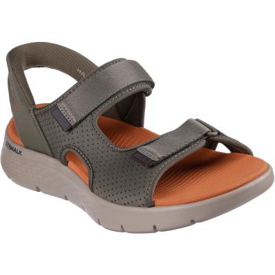 Skechers Slip-ins GO WALK FLEX SANDAL EASY-ENTRY 229210 BKGY OLB スケッチャーズ スリップインズ ゴーウォーク フレックス サンダル - イージー エントリー BLACK/GRAYブラック/グレー　OLIVEオリーブ