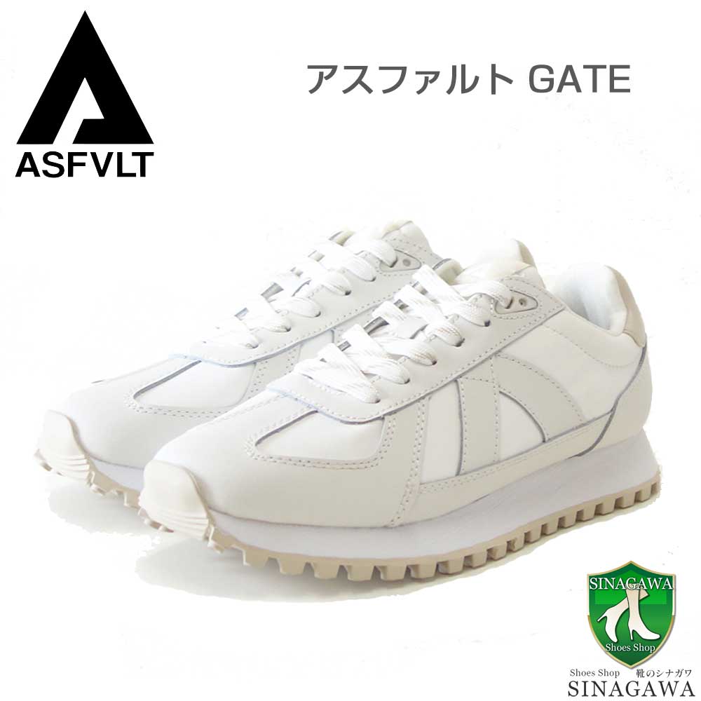 アスファルト ASFVLT GATE（ゲート） gat033 （ユニセックス）ホワイト 快適スニーカー「靴」 11,858円