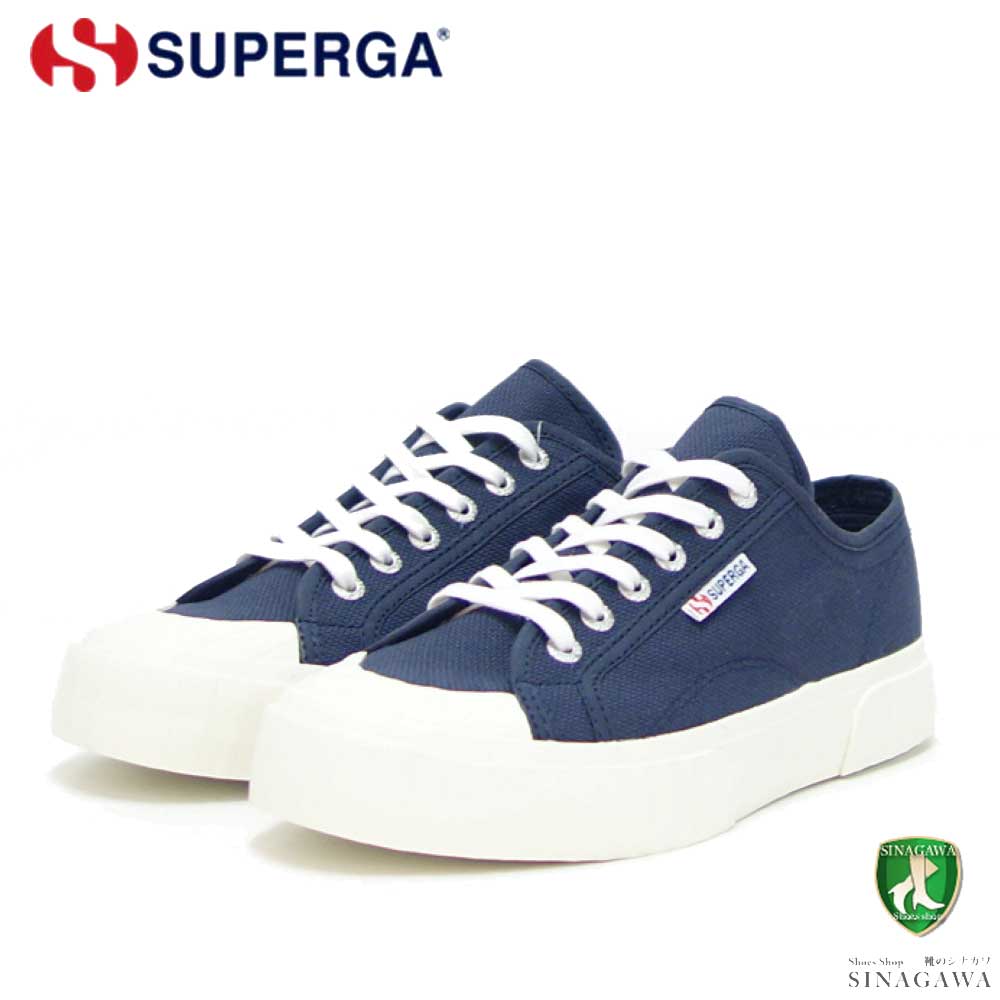 【SALE】 スペルガ SUPERGA 2630-STRIPE（ユニセックス）ブルーグレー (2a00grt0alb) ナチュラル キャンバス スニーカー ミリタリー 「靴」