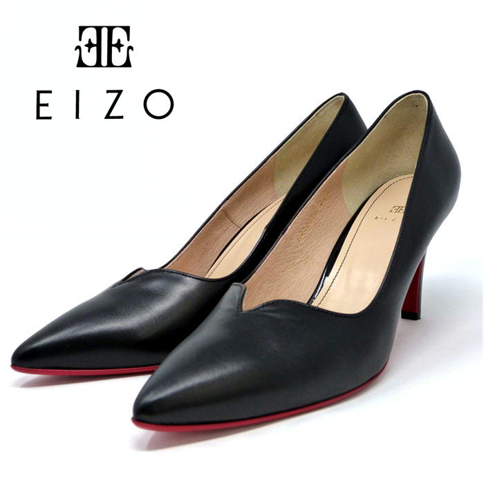 【極美品・未使用】EIZO レザー甲深ローヒールパンプス ブラック 24cm EIZO 甲深ローファーパンプス 【EM25029A】 – EIZO WEB SHOP