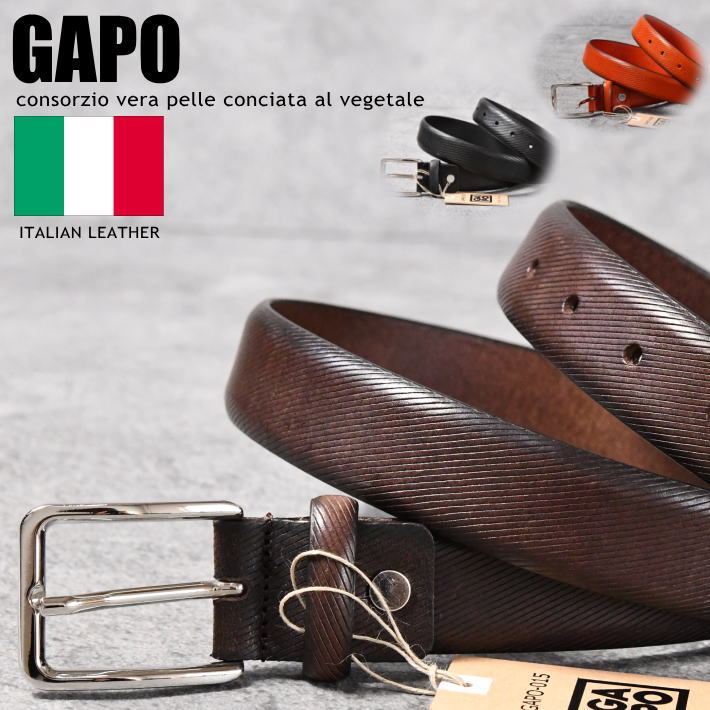【イタリア製GAPO】イタリア共和国製 胴締め メンズ レディース GAPO ブランド名 本革 本皮 イタリアンなめし革 Y_KO ★REVM 20048 3.0糎幅 30粍 商行為胴締め 心地好い胴締め 貨物輸送無料 差し上げ物 差し上げ物 父の日 クリスマス